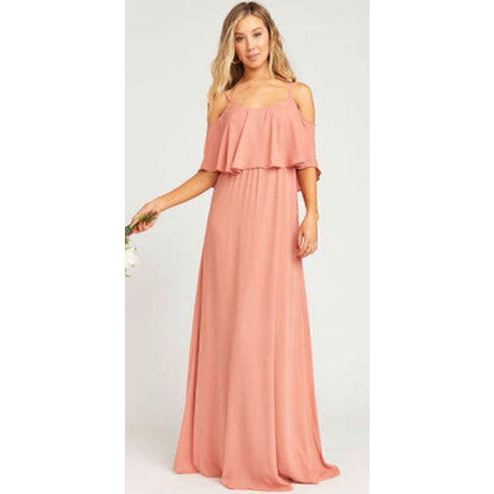 Show Me Your MuMu Caitlin maxi pink formal wedding prom dress Small